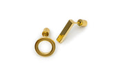 Round and Bar Studs -Golden Studs for Women